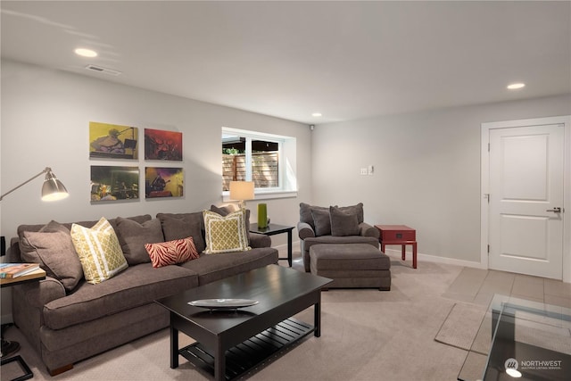 view of carpeted living room