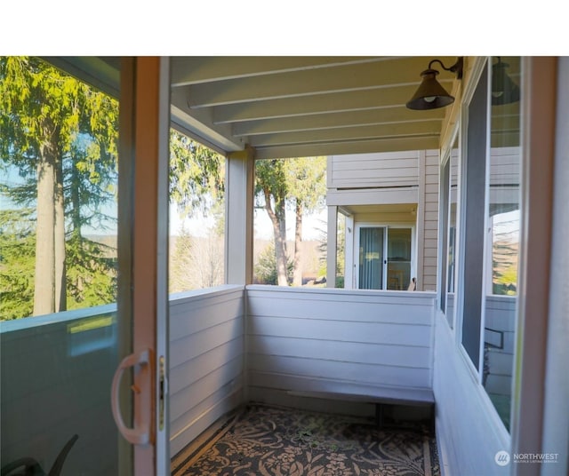 view of sunroom