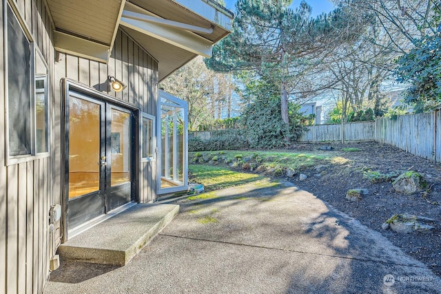 view of patio / terrace with french doors