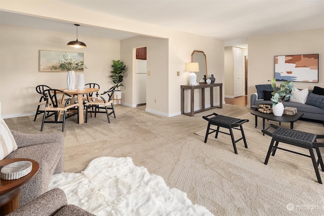 view of carpeted living room