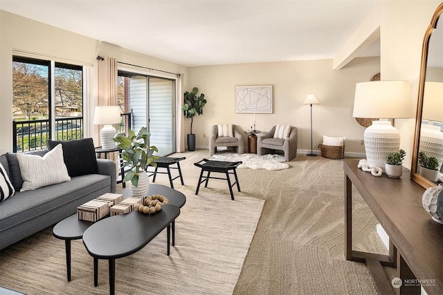 view of carpeted living room