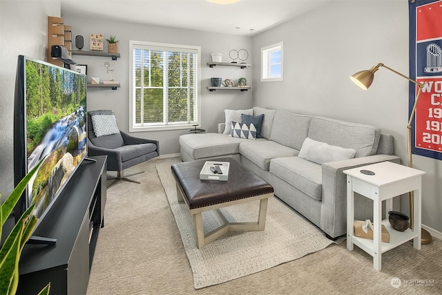 view of carpeted living room