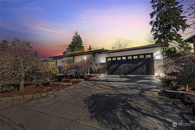 view of front of house featuring a garage