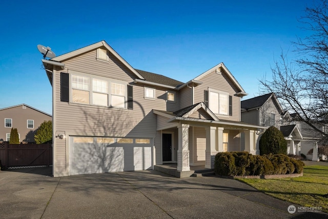 view of front of home featuring a garage