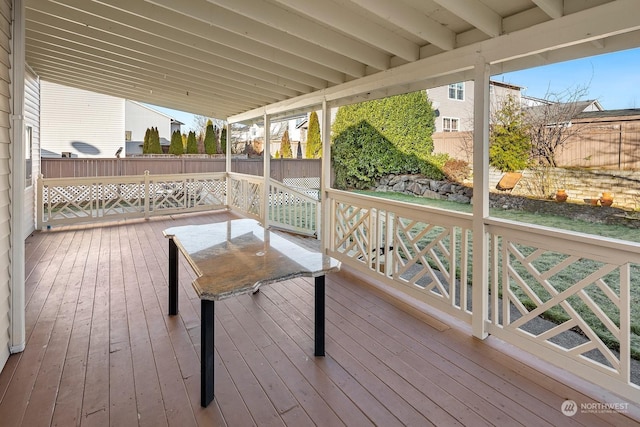 view of wooden terrace