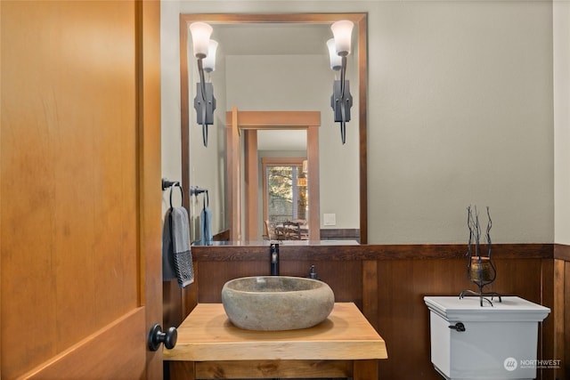 bathroom with toilet and sink