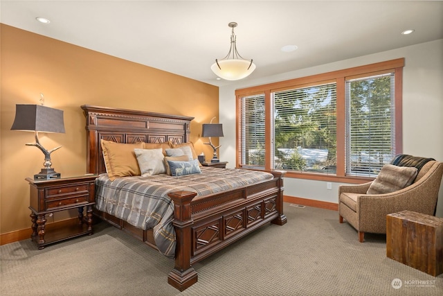 view of carpeted bedroom