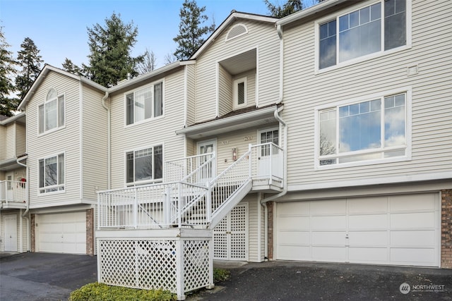 view of property with a garage