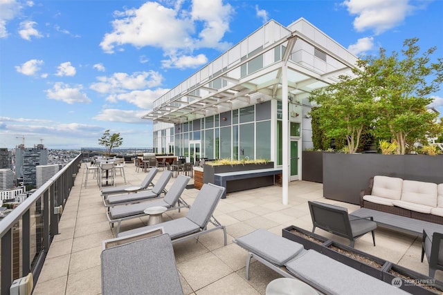 view of patio / terrace with an outdoor living space