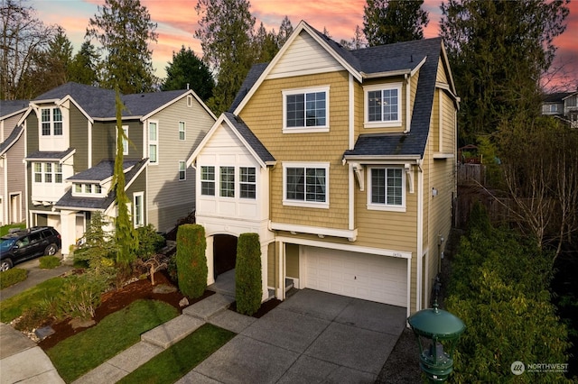 view of front of house featuring a garage