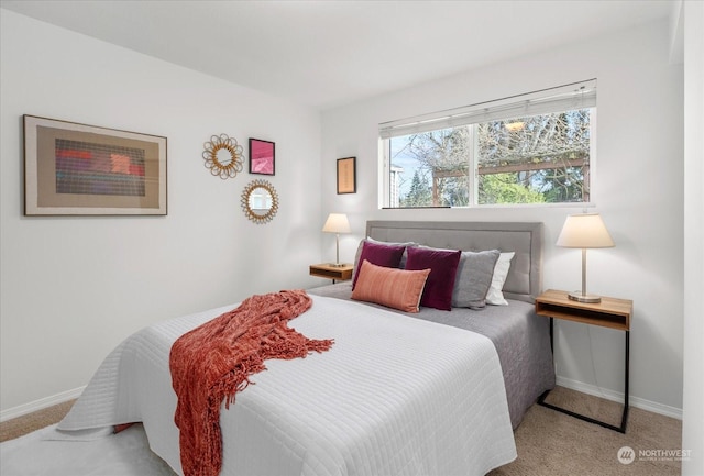 view of carpeted bedroom