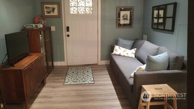 foyer featuring light hardwood / wood-style flooring