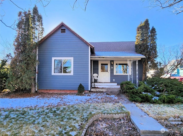 view of front of home with a porch