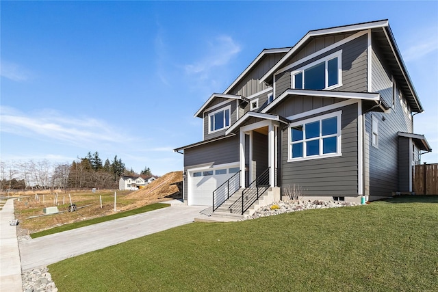 5986 Ranch Loop, Ferndale, WA 98248 - view of front facade featuring board and batten siding, driveway, a garage, and crawl space