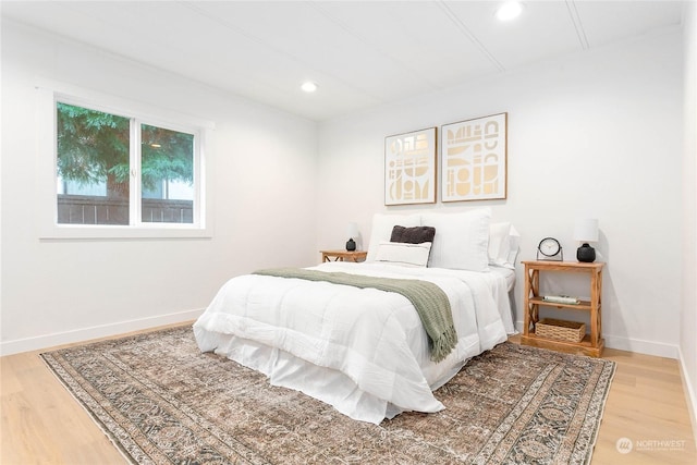 bedroom featuring hardwood / wood-style floors