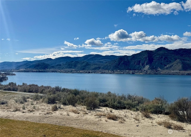 property view of water featuring a mountain view