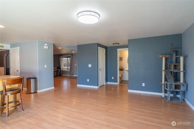 living room with light wood-type flooring