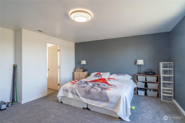 bedroom with carpet floors