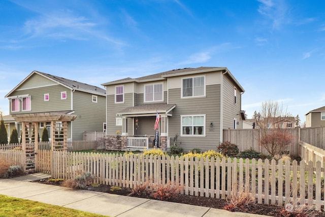 view of front of home with a porch