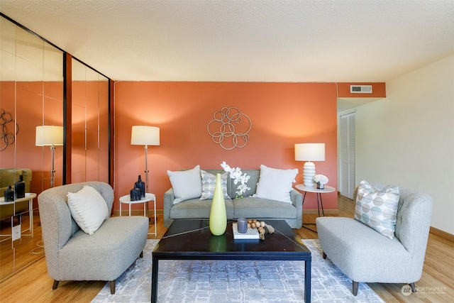 living room featuring hardwood / wood-style flooring