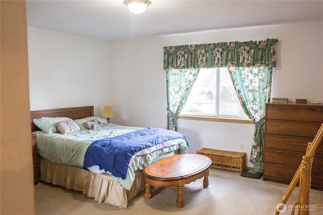 bedroom with carpet floors