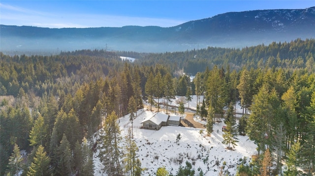 bird's eye view featuring a mountain view