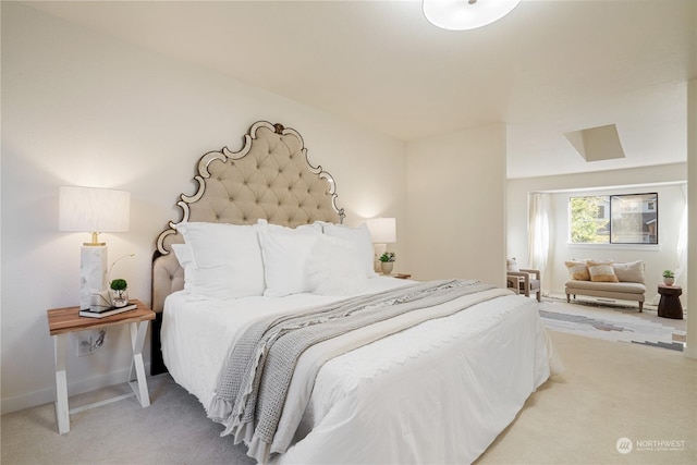 view of carpeted bedroom