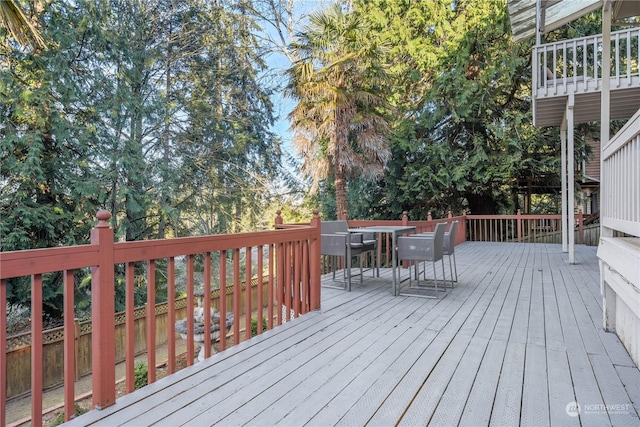 view of wooden terrace