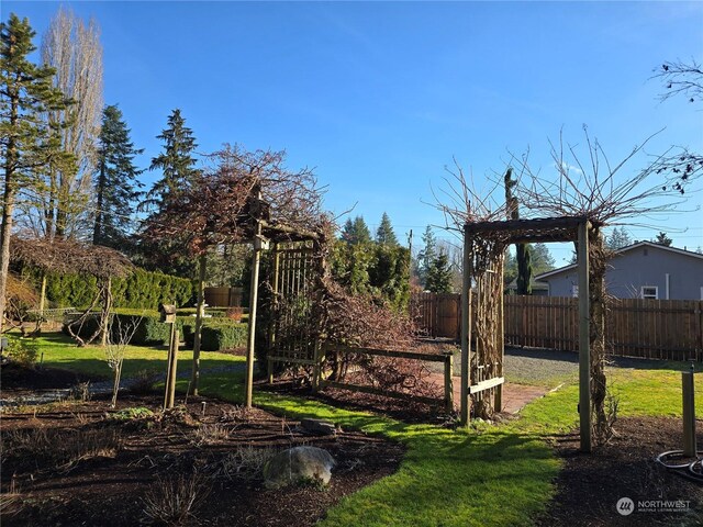 view of yard featuring a playground