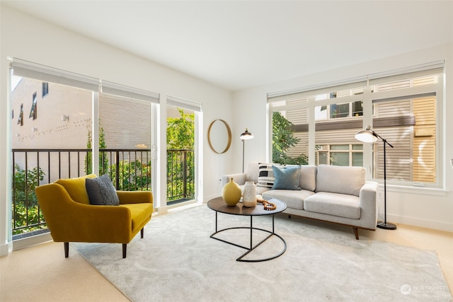 view of carpeted living room