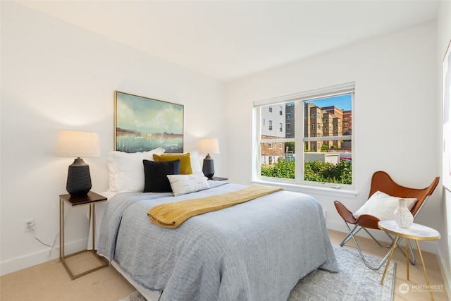 view of carpeted bedroom