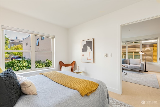 view of carpeted bedroom