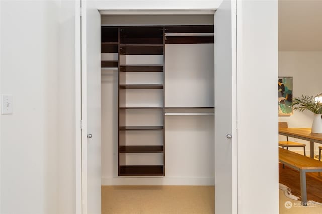 view of closet