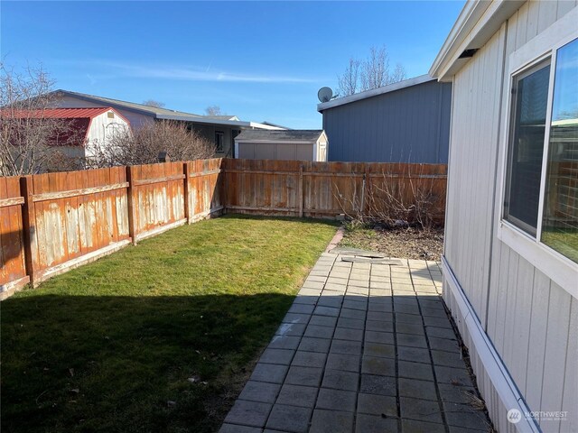 view of yard featuring a patio area