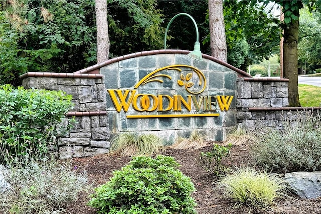 view of community sign