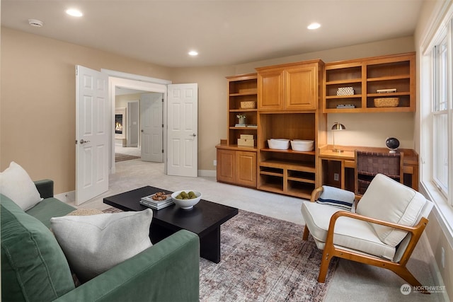 view of carpeted living room