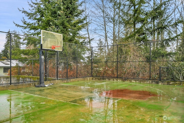 view of basketball court