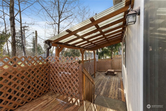 view of wooden terrace