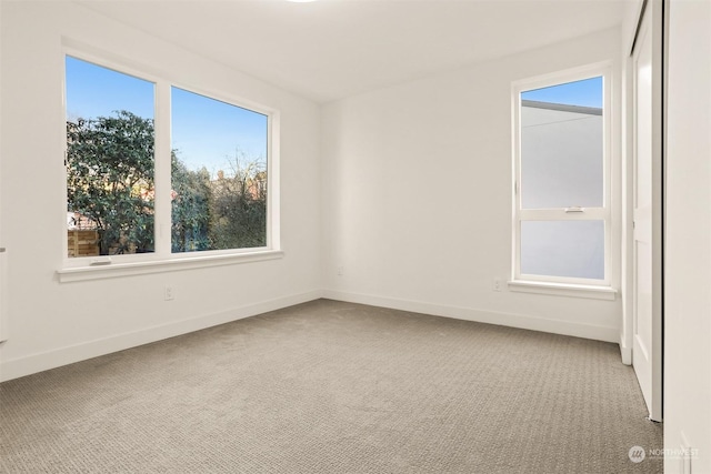 unfurnished room featuring carpet floors