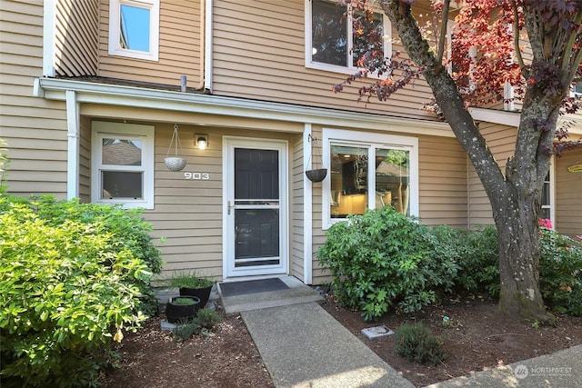 view of doorway to property