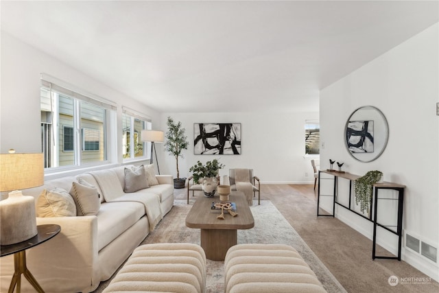 view of carpeted living room