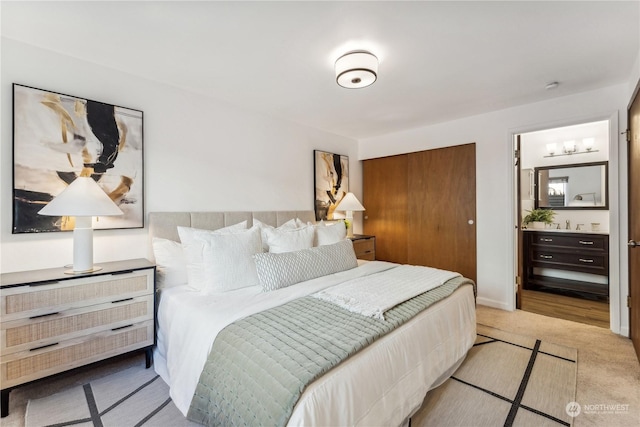 view of carpeted bedroom