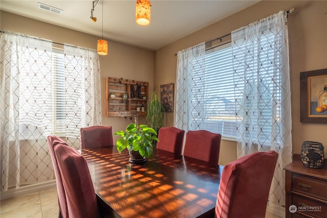 view of tiled dining room