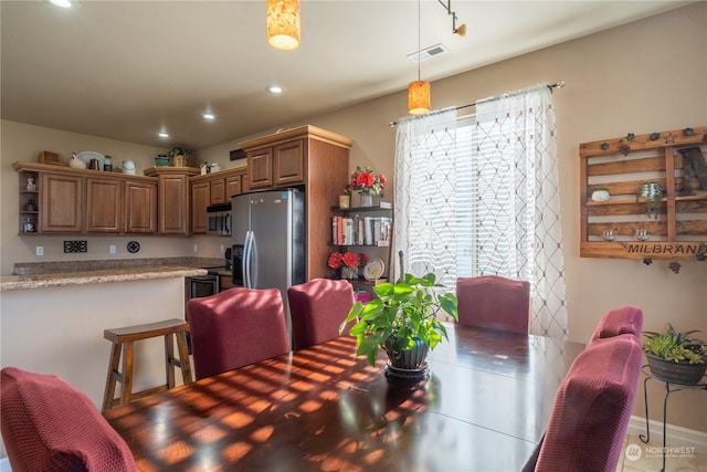 view of dining space