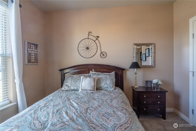 view of carpeted bedroom