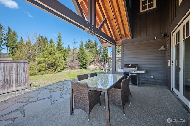 view of patio with grilling area
