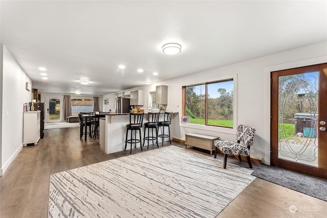 12504 SW 232nd St, Vashon, WA 98070 - living area with wood finished floors and recessed lighting