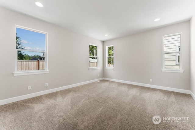 view of carpeted empty room