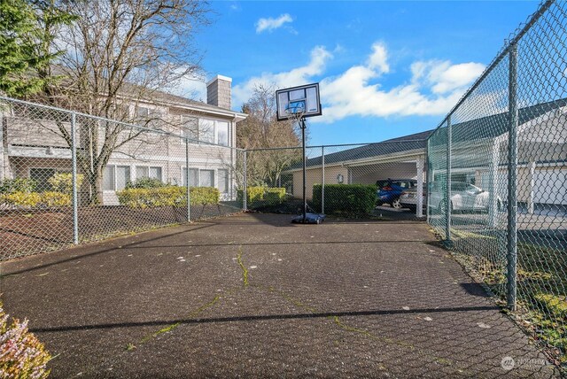 view of basketball court