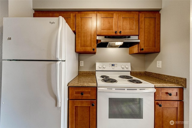 kitchen with white appliances